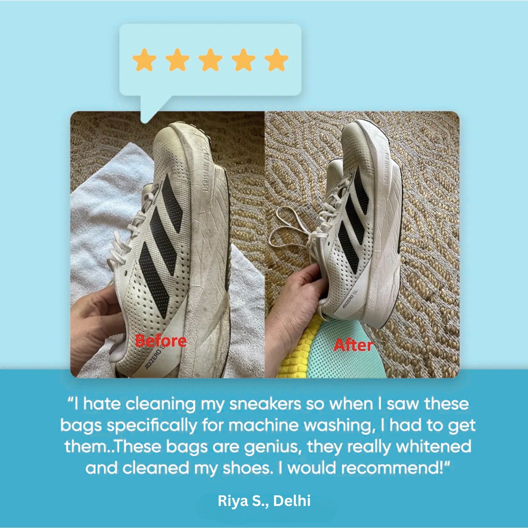 LazyWash Shoe Cleaning Bag At Home Deep Cleaning Works with